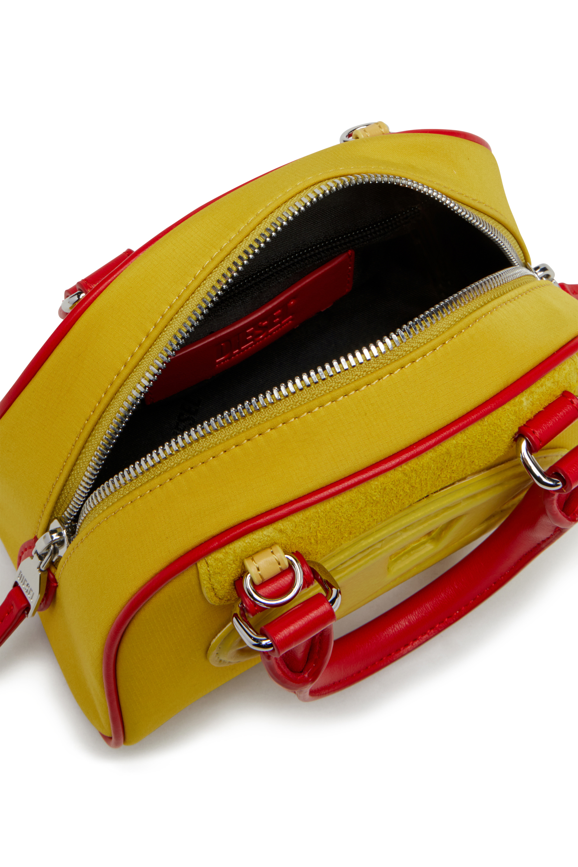 Diesel - 1DR DOME CROSSBODY, Woman's 1DR Dome-Colour-block mini bowling bag in Yellow - 4
